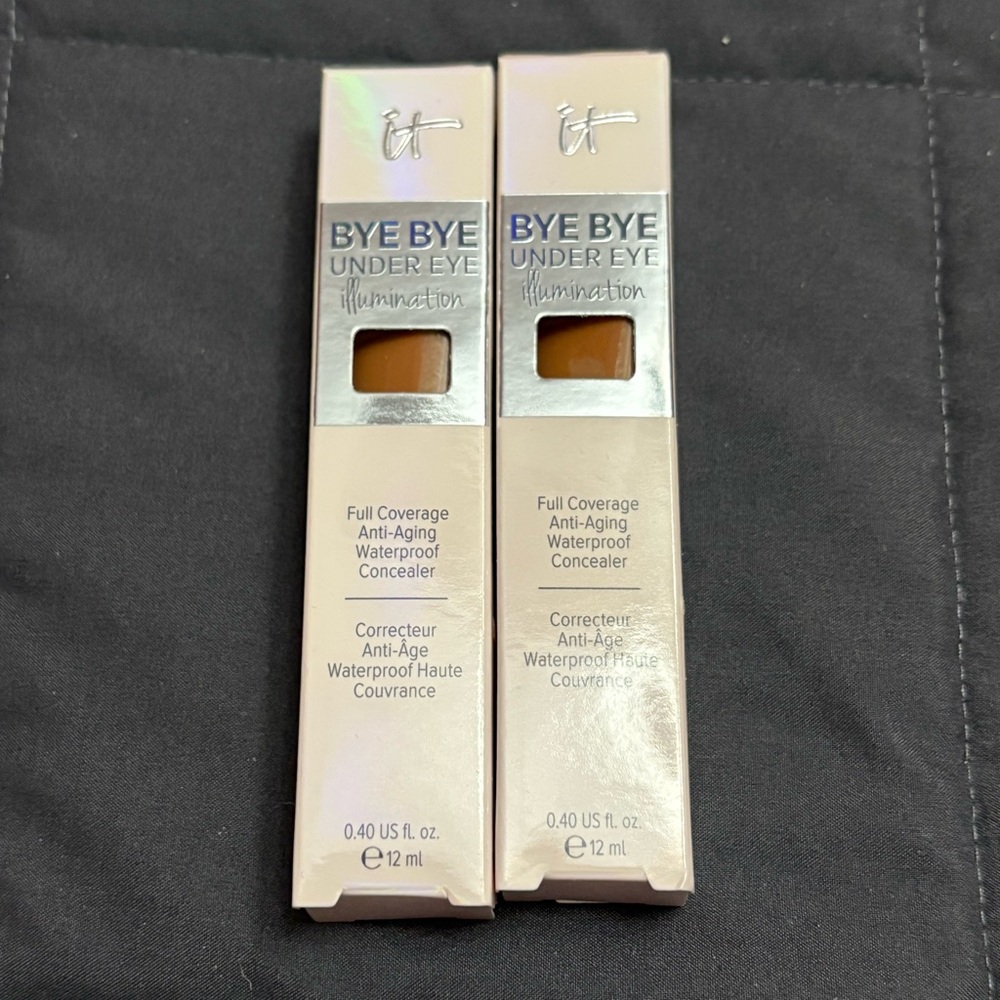 Lot of 2 - IT Cosmetics Bye Bye Under Eye Concealer - 4.5 Warm Deep